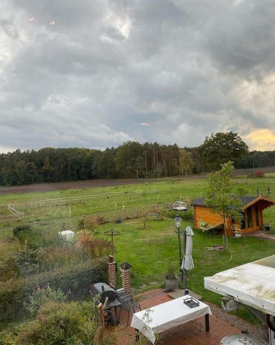 Wunderschoene Ferienwohnung Auf Dem Bauernhof Greven Esterno foto